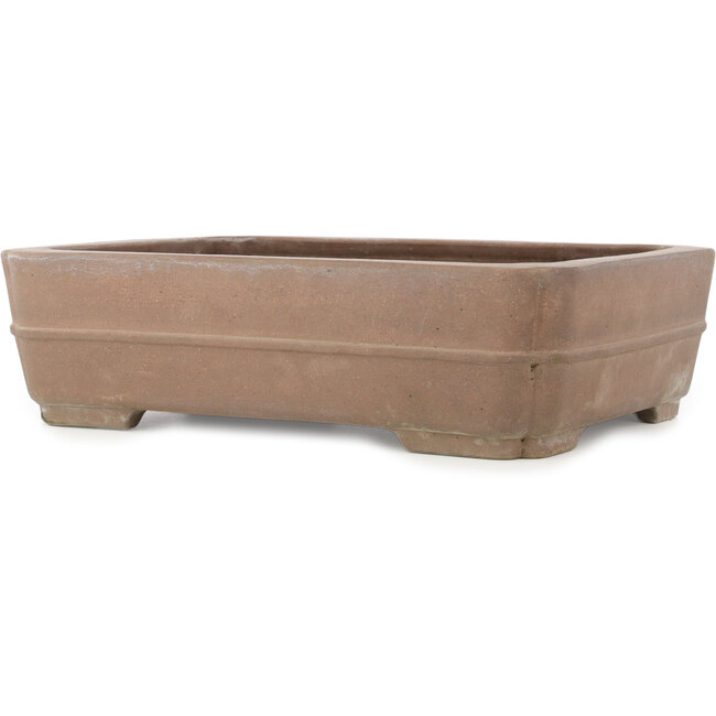 Pot à bonsaï rectangulaire non émaillé de Seizan - 410 x 305 x 112 mm