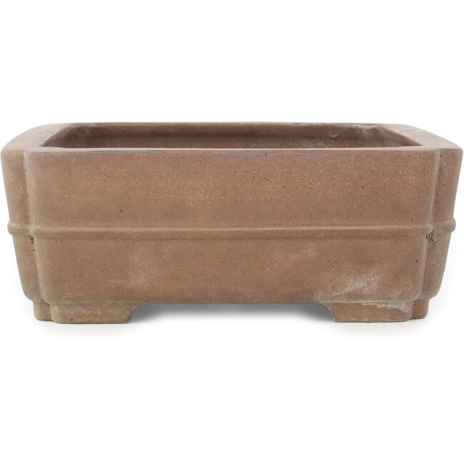 Rechthoekige ongeglazuurde bonsaipot van Seizan - 410 x 305 x 112 mm