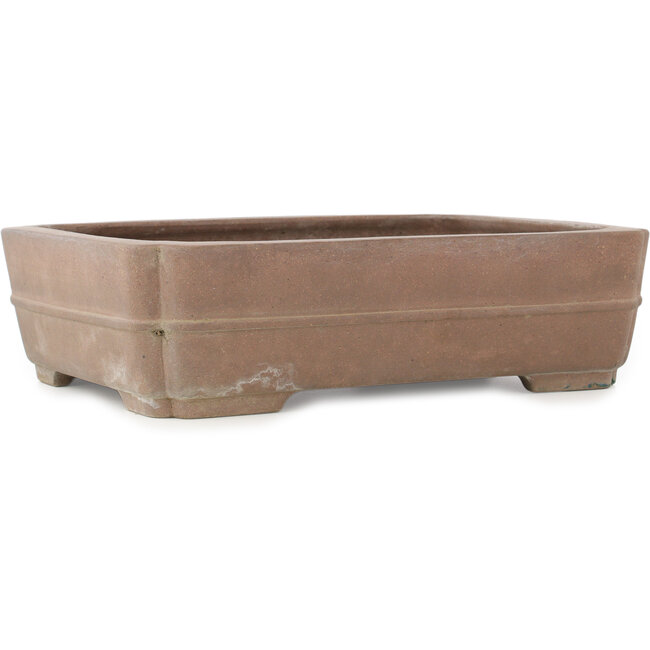 Pot à bonsaï rectangulaire non émaillé de Seizan - 410 x 305 x 112 mm
