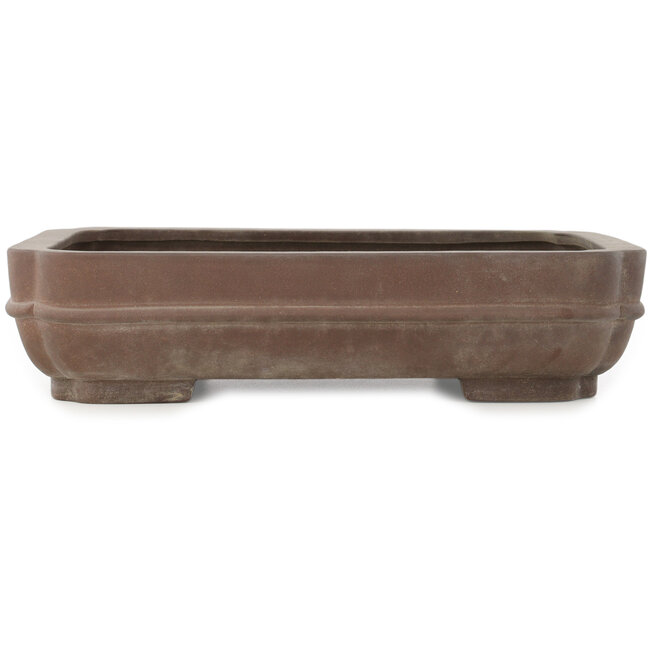 Ovale ongeglazuurde bonsai pot - 407 x 292 x 95 mm