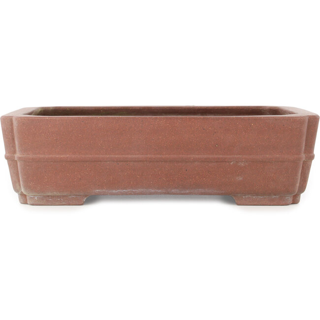 Maceta rectangular sin esmaltar para bonsái de Reiho - 412 x 305 x 110 mm