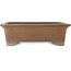 Maceta rectangular sin esmaltar para bonsái de Keizan - 378 x 292 x 110 mm