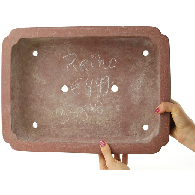 Vaso bonsai rettangolare non smaltato di Reiho - 412 x 305 x 110 mm