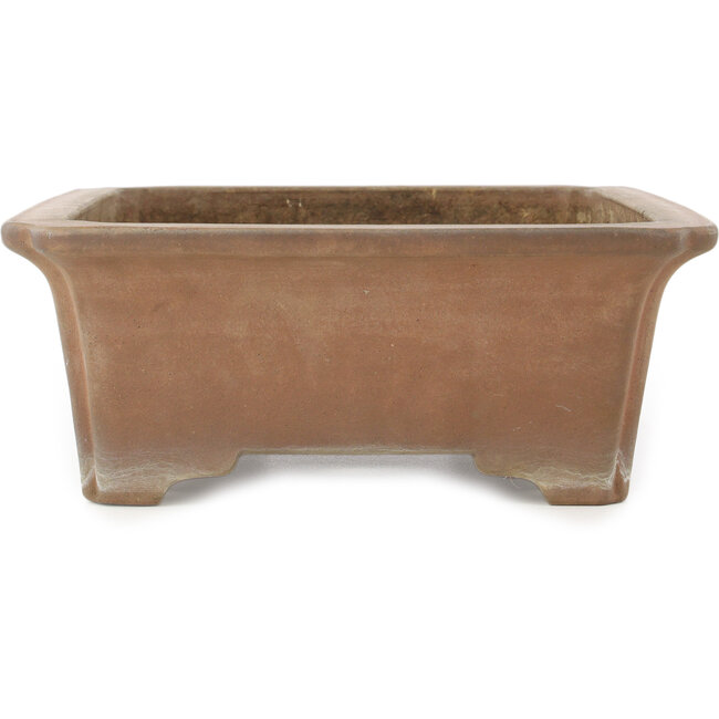 Rechteckiger unglasierter Bonsai-Topf von Keizan - 378 x 292 x 110 mm