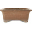 Maceta rectangular sin esmaltar para bonsái de Keizan - 378 x 292 x 110 mm