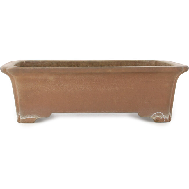 Vaso bonsai rettangolare non smaltato di Keizan - 378 x 292 x 110 mm