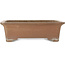 Maceta rectangular sin esmaltar para bonsái de Keizan - 378 x 292 x 110 mm