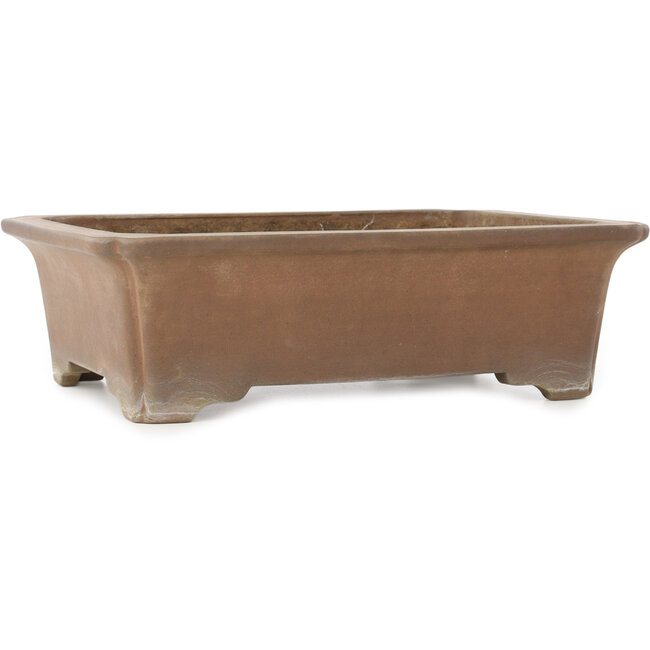 Vaso bonsai rettangolare non smaltato di Keizan - 378 x 292 x 110 mm