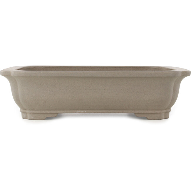 Maceta rectangular sin esmaltar para bonsái de Keizan - 410 x 320 x 105 mm