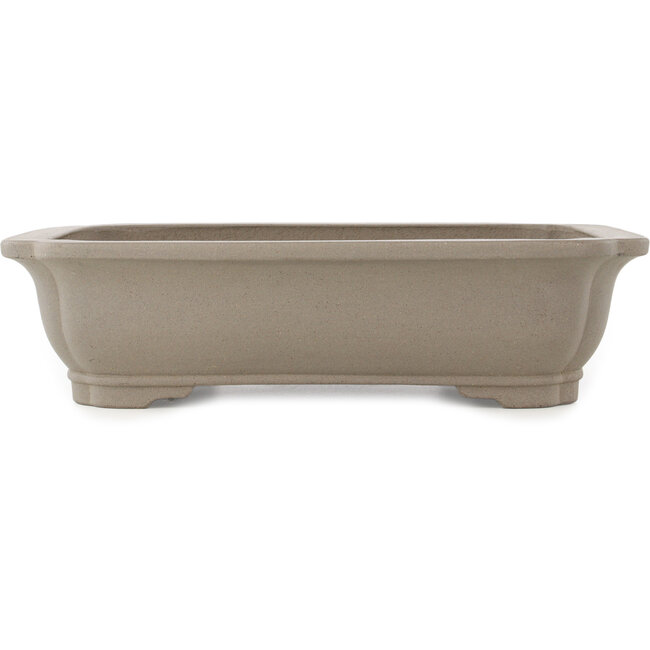 Rectangular unglazed bonsai pot by Keizan - 410 x 320 x 105 mm