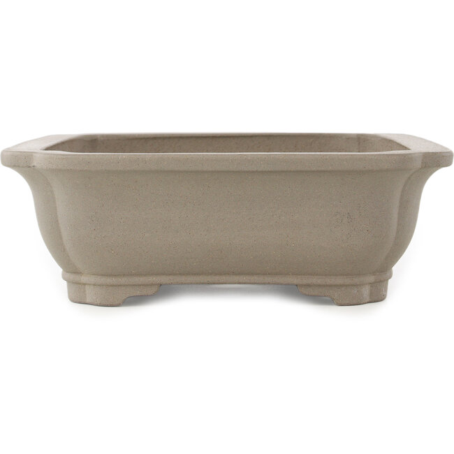 Pot à bonsaï rectangulaire non émaillé de Keizan - 410 x 320 x 105 mm