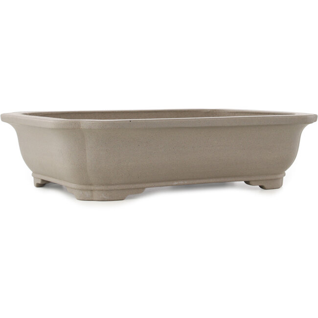 Pot à bonsaï rectangulaire non émaillé de Keizan - 410 x 320 x 105 mm