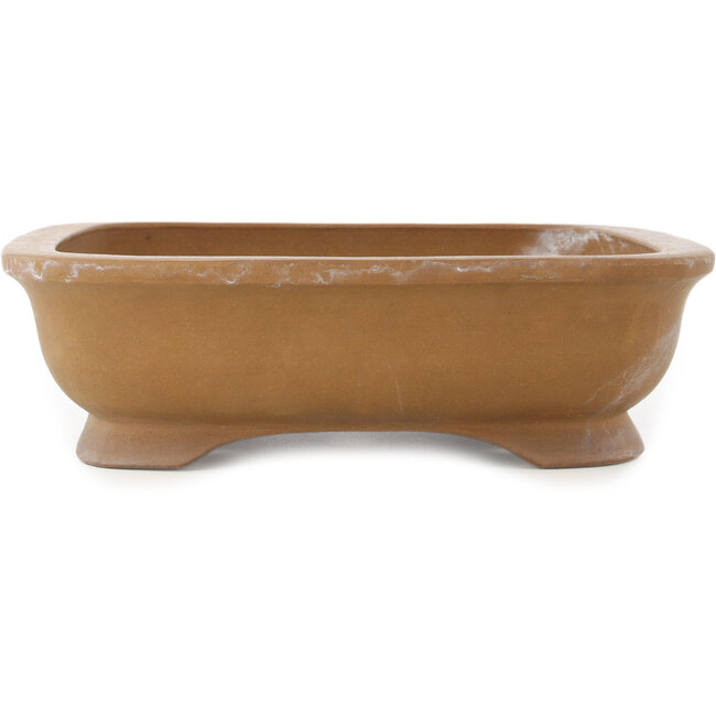 Ovale ongeglazuurde bonsai pot van Shoko - 405 x 330 x 92 mm