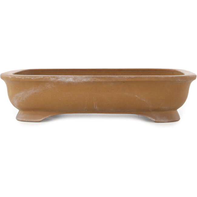Oval unglazed bonsai pot by Shoko - 405 x 330 x 92 mm