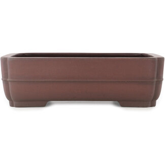  Yamaaki Pot à bonsaï rectangulaire non émaillé de 390 mm par Yamaaki, Tokoname, Japon