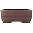 Rectangular unglazed bonsai pot by Yamaaki - 390 x 305 x 115 mm