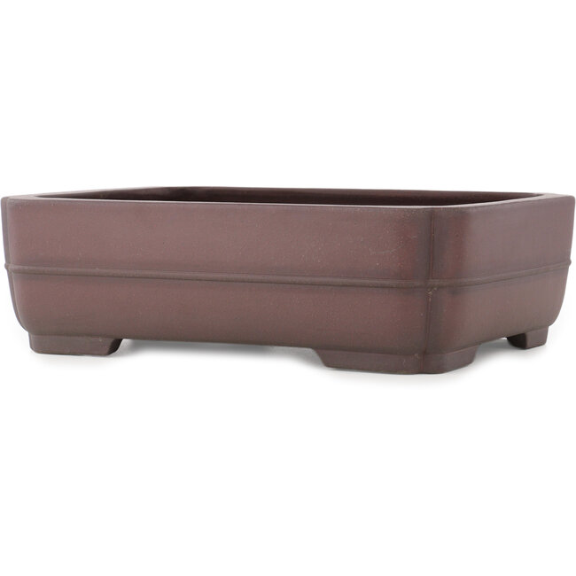 Vaso bonsai rettangolare non smaltato di Yamaaki - 390 x 305 x 115 mm