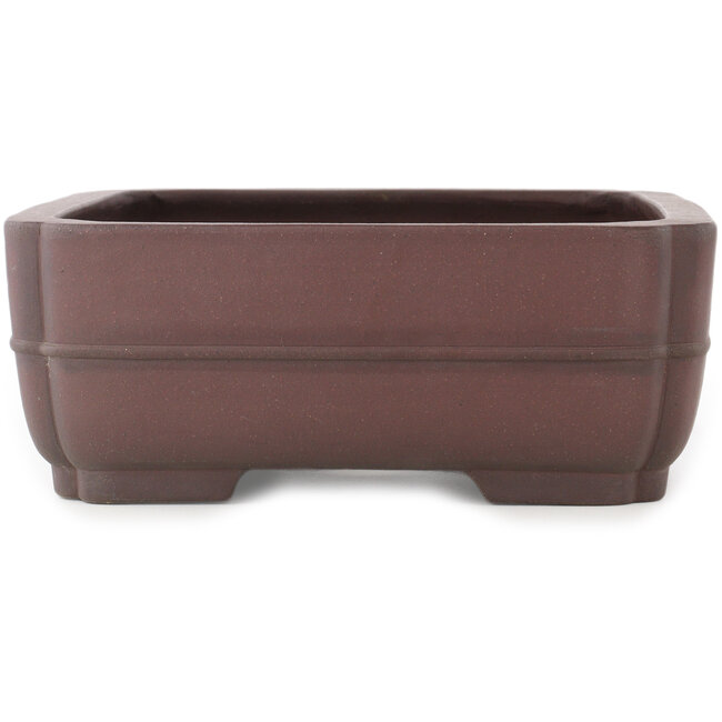 Rectangular unglazed bonsai pot by Yamaaki - 390 x 305 x 115 mm