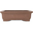 Rectangular unglazed bonsai pot by Keizan - 277 x 224 x 80 mm