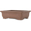 Rectangular unglazed bonsai pot by Keizan - 277 x 224 x 80 mm