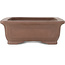 Rectangular unglazed bonsai pot by Keizan - 277 x 224 x 80 mm