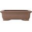Rectangular unglazed bonsai pot by Keizan - 277 x 224 x 80 mm