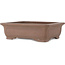 Rectangular unglazed bonsai pot by Keizan - 277 x 224 x 80 mm