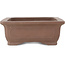 Rectangular unglazed bonsai pot by Keizan - 277 x 224 x 80 mm