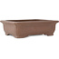 Maceta rectangular sin esmaltar para bonsái de Keizan - 277 x 224 x 80 mm