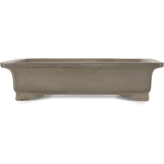 Kisen Ikkoudou 478 mm rectangular unglazed bonsai pot by Kisen, Tokoname, Japan