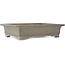 Rectangular unglazed bonsai pot by Kisen - 478 x 365 x 110 mm
