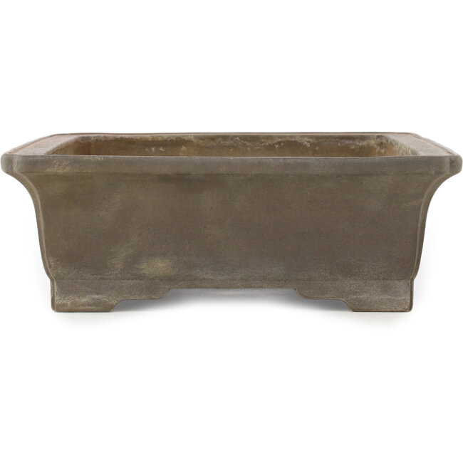 Maceta rectangular para bonsái sin esmaltar de Senzan - 350 x 265 x 90 mm