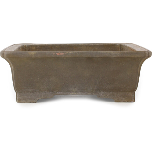 Rechthoekige ongeglazuurde bonsaipot van Senzan - 350 x 265 x 90 mm