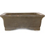 Maceta rectangular para bonsái sin esmaltar de Senzan - 350 x 265 x 90 mm