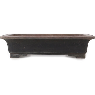  Kakuzan Maceta rectangular sin esmaltar para bonsái de 498 mm de Kakuzan, Tokoname, Japón