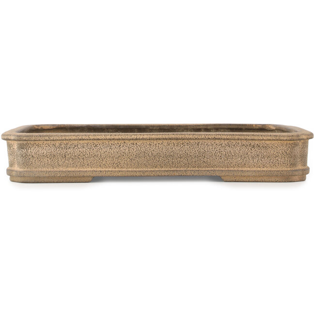 Maceta rectangular sin esmaltar para bonsái de Shuhou - 480 x 338 x 70 mm