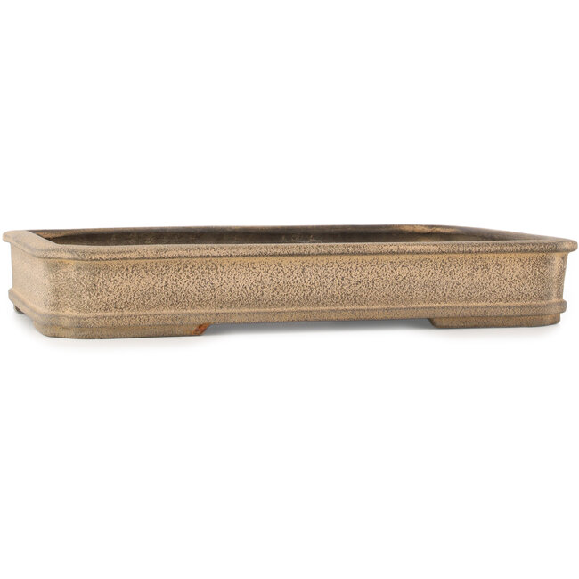 Rectangular unglazed bonsai pot by Shuhou - 480 x 338 x 70 mm