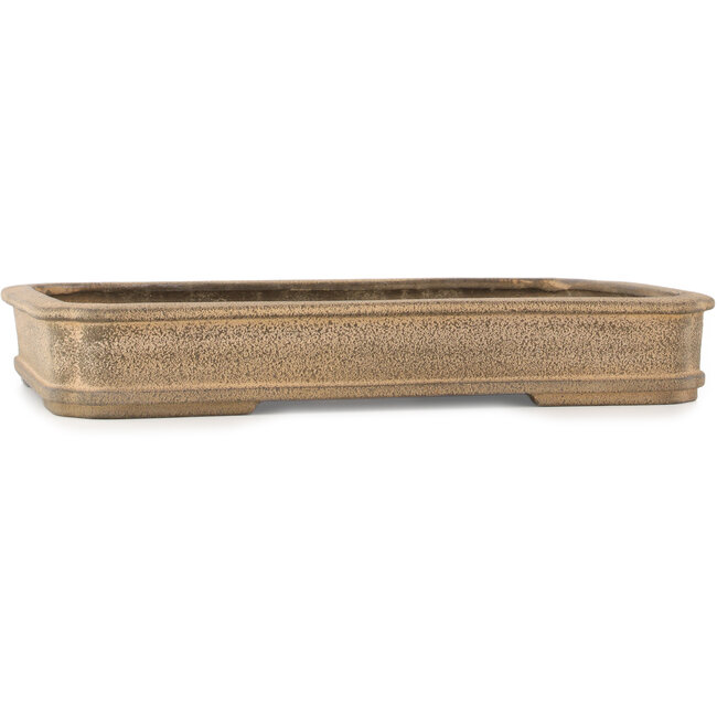 Rectangular unglazed bonsai pot by Shuhou - 480 x 338 x 70 mm
