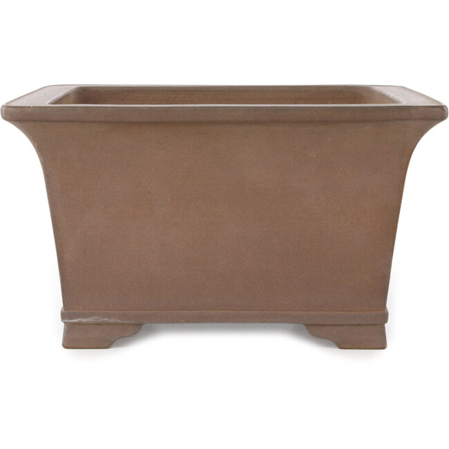 Vaso bonsai quadrato non smaltato di Gyouzan - 260 x 260 x 145 mm