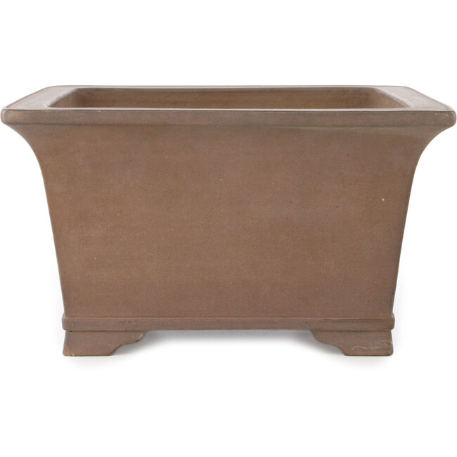 Pot à bonsaï carré non émaillé de Gyouzan - 260 x 260 x 145 mm