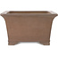Maceta para bonsái cuadrada sin esmaltar de Gyouzan - 260 x 260 x 145 mm