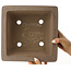 Maceta para bonsái cuadrada sin esmaltar de Gyouzan - 260 x 260 x 145 mm