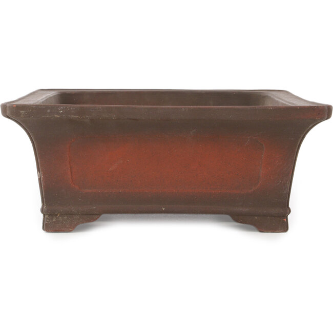 Maceta rectangular sin esmaltar para bonsái de Izumiya (Zenigo) - 400 x 300 x 105 mm