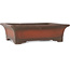 Rectangular unglazed bonsai pot by Izumiya (Zenigo) - 400 x 300 x 105 mm
