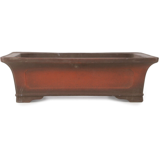 Maceta rectangular sin esmaltar para bonsái de Izumiya (Zenigo) - 400 x 300 x 105 mm