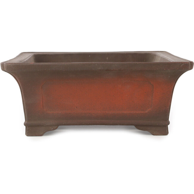 Rectangular unglazed bonsai pot by Izumiya (Zenigo) - 400 x 300 x 105 mm