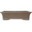 Rectangular unglazed bonsai pot by Gyouzan - 370 x 272 x 90 mm