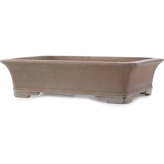 Rechteckiger unglasierter Bonsai-Topf von Gyouzan - 370 x 272 x 90 mm