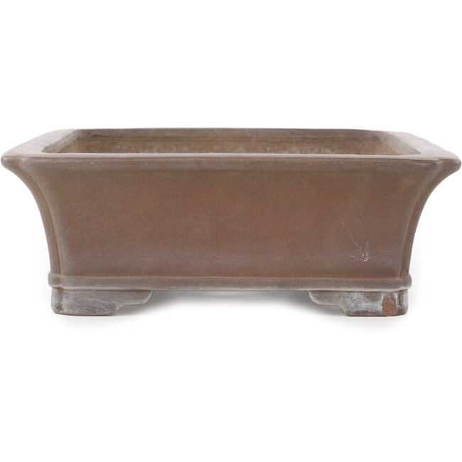 Vaso bonsai rettangolare non smaltato di Gyouzan - 370 x 272 x 90 mm