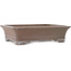 Rectangular unglazed bonsai pot by Gyouzan - 370 x 272 x 90 mm